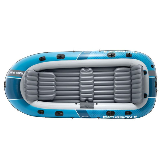 Pripučiama valtis 5 asmenims su siurbliu 2 irkliais