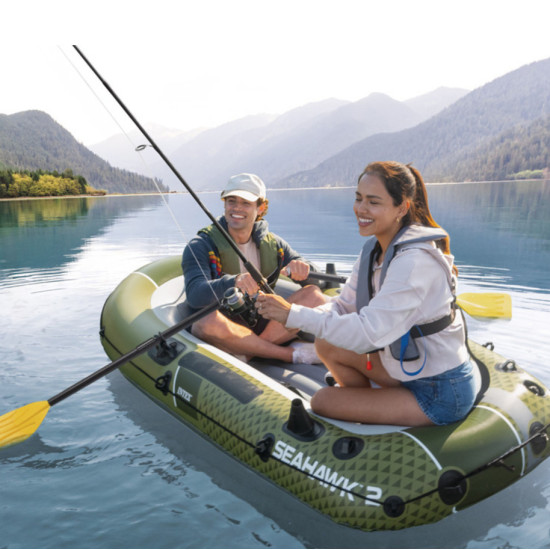 Pripučiama valtis dvivietė su siurbliu ir 2 irkliais