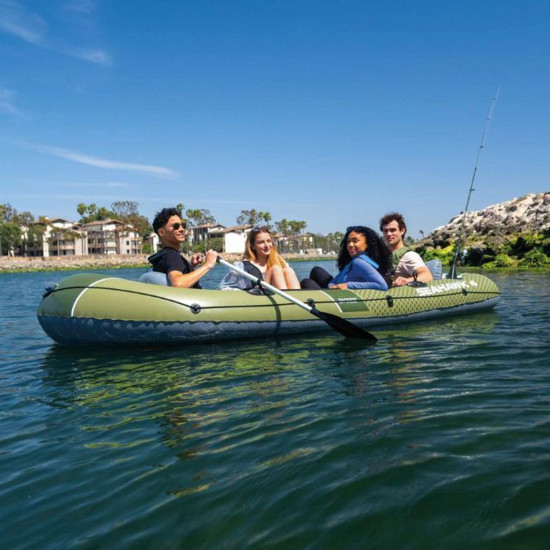 Pripučiama valtis skirta 4 žmonėms su siurbliu ir 2 irkliais INTEX 66334