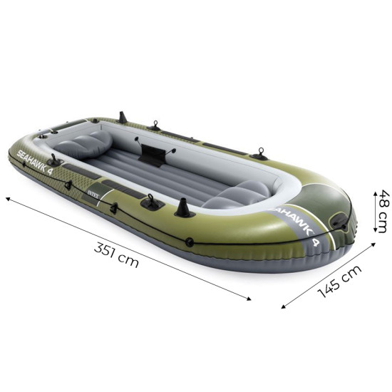 Pripučiama valtis skirta 4 žmonėms su siurbliu ir 2 irkliais INTEX 66334