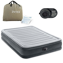 Dvivietis pripučiamas čiužinys su automatiniu siurbliu 191 x 137 cm INTEX