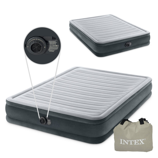 Pripučiamas čiužinys su įmontuotu siurbliu, 203 x 152 cm INTEX 67770 Pripučiami čiužiniai INTEX