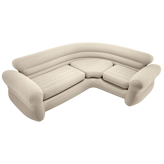 Pripučiama keturvietė kampinė sofa 257x203x76 cm INTEX 68575