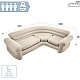 Pripučiama keturvietė kampinė sofa 257x203x76 cm INTEX 68575