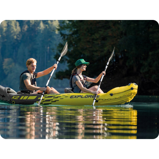 Dviventis aliuminis kajako irklas 218 cm INTEX 69629