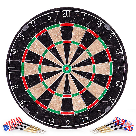Sizal-darttaulu (46 cm) ja 6 darts-nuolta