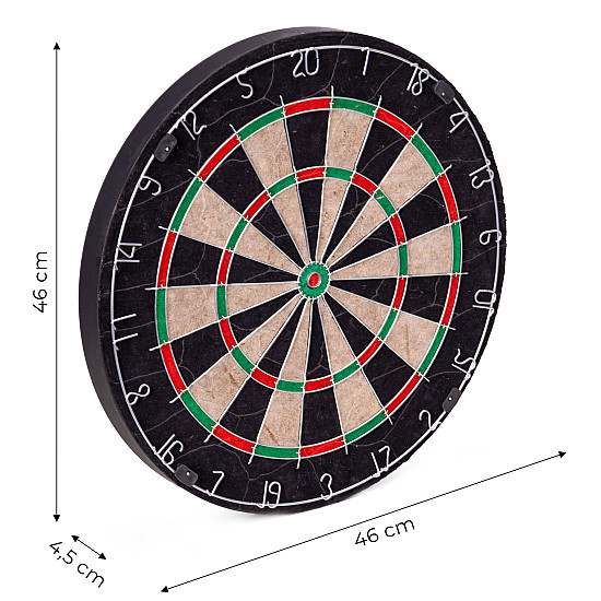 Sizal-darttaulu (46 cm) ja 6 darts-nuolta