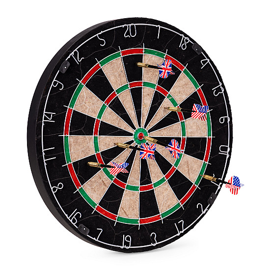 Sizal-darttaulu (46 cm) ja 6 darts-nuolta