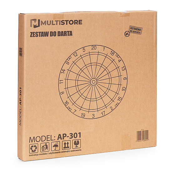 Sizal-darttaulu (46 cm) ja 6 darts-nuolta