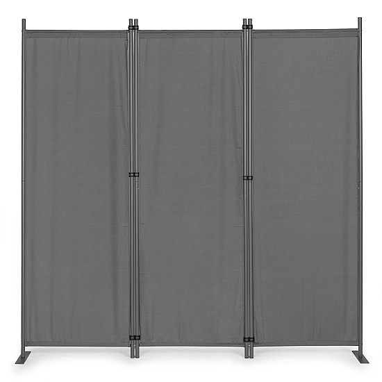 Sulankstoma pilka 3 dalių sodo ir patalpų pertvara 167 x 164 cm MultiGarden