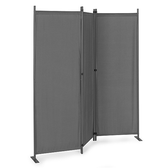 Sulankstoma pilka 3 dalių sodo ir patalpų pertvara 167 x 164 cm MultiGarden