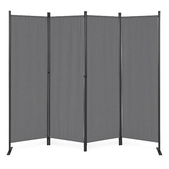 Sulankstoma pilka 4-sekcijų sodo ir kambario pertvara 167 x 216 cm MultiGarden