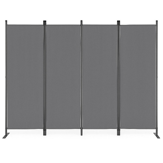 Sulankstoma pilka 4-sekcijų sodo ir kambario pertvara 167 x 216 cm MultiGarden