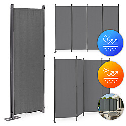 Sulankstoma pilka 4-sekcijų sodo ir kambario pertvara 167 x 216 cm MultiGarden