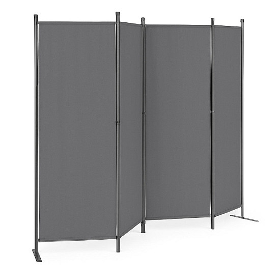 Sulankstoma pilka 4-sekcijų sodo ir kambario pertvara 167 x 216 cm MultiGarden