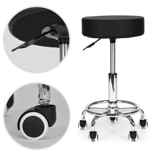 Juoda sukama kėdė kosmetikos ir medicinos kabinetams Foteliai ir kėdės ModernHome