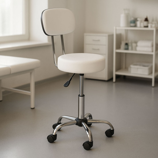 Kosmetologinė meistro balta reguliuojama kėdė Foteliai ir kėdės ModernHome