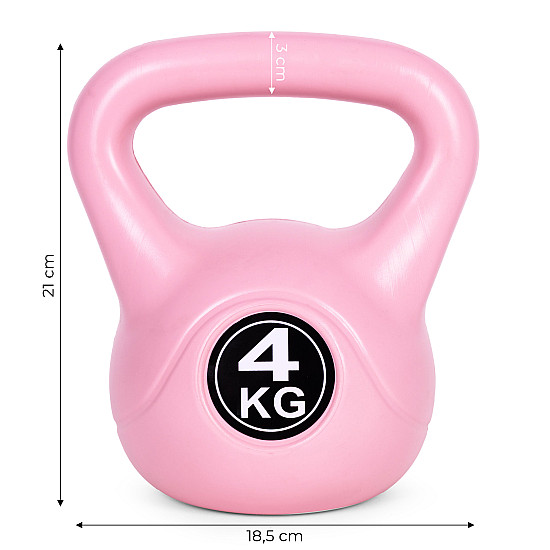 4 kg rožinis treniruočių svoris/kettlebell ModernHome