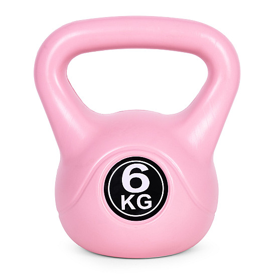 Rožinis 6 kg kettlebell svoris treniruotėms ModernHome