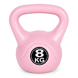 Vaaleanpunainen 8 kg:n kettlebell harjoittelua varten ModernHome