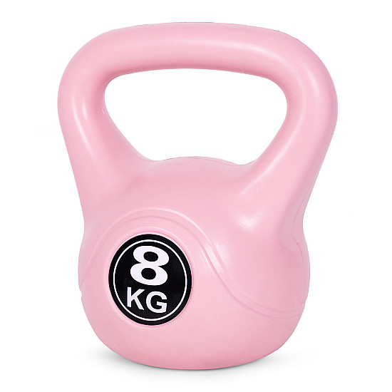 Rožinis 8 kg kettlebell svoris treniruotėms ModernHome