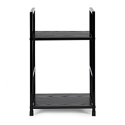 Must puidust raamaturiiul kahe riiuliga ModernHome