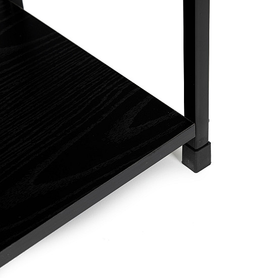 Must puidust raamaturiiul kahe riiuliga ModernHome