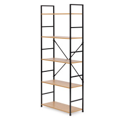 Szeroka, nowoczesna szafka drewniana z 5 półkami