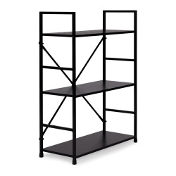 Trijų aukštų LOFT lentyna su metaliniu rėmu ModernHome