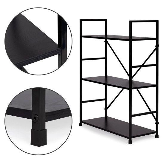 Trijų aukštų LOFT lentyna su metaliniu rėmu ModernHome Lentynos ModernHome