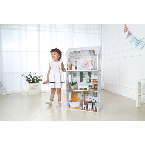Didelis lėlių namelis Alice Lėlės ir žaidimų rinkiniai ECOTOYS