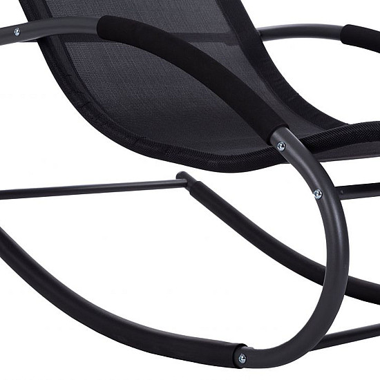Juodas supamasis krėslas/gultas su galvos atrama MultiGarden