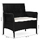 Black Two-Seater Garden Sofa with Cushion by MultiGarden