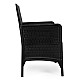 Black Two-Seater Garden Sofa with Cushion by MultiGarden