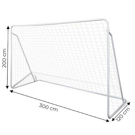 Futbolo vartai su tinklu 300 x 200 cm MOVEPRO