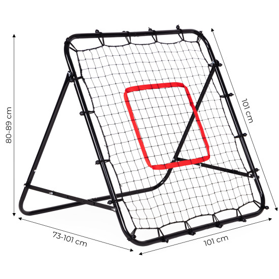 Futbolo treniruočių atšokimo tinklas 100 x 100 cm MOVEPRO
