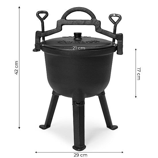 Emalizuotas ketaus katilas (5 l) su stovu MultiGarden