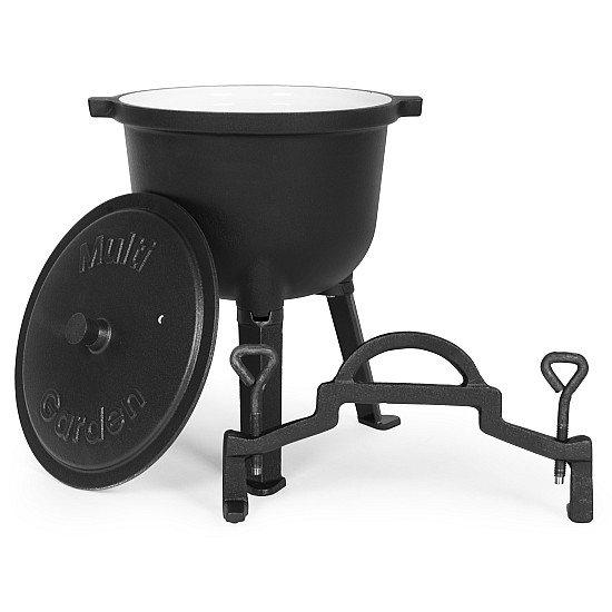 Emalizuotas ketaus katilas (8 l) su stovu MultiGarden