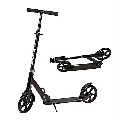 Sulankstomas juodas miesto paspirtukas 95–105 cm