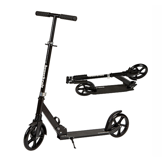 Sulankstomas juodas miesto paspirtukas 95–105 cm