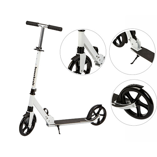 Sulankstomas baltas miesto paspirtukas 95–105 cm