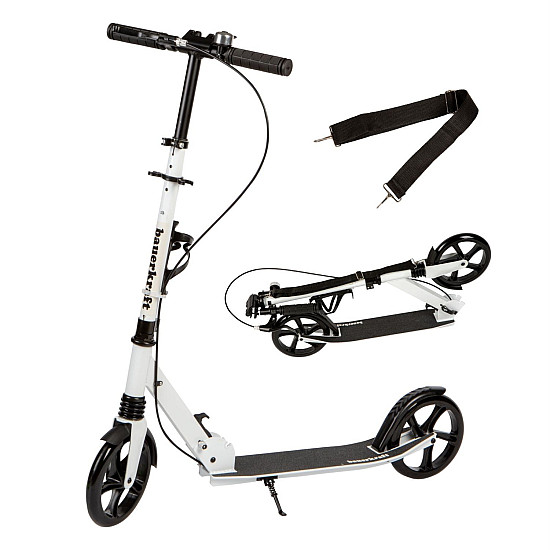 Sulankstomas baltas miesto paspirtukas 95–105 cm