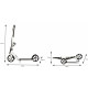 Sulankstomas baltas miesto paspirtukas 91–101 cm