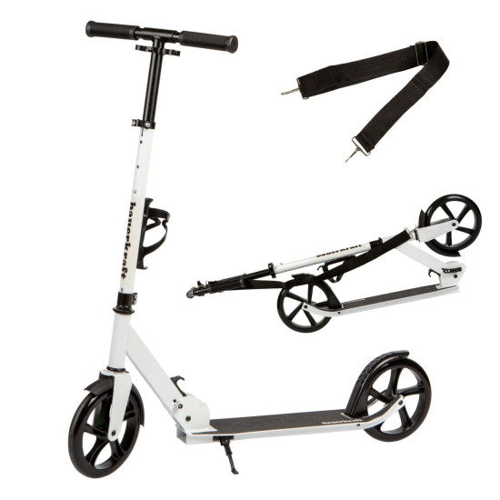 Sulankstomas baltas miesto paspirtukas 91–101 cm