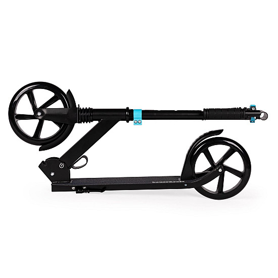 Sulankstomas juodas miesto paspirtukas 95–105 cm