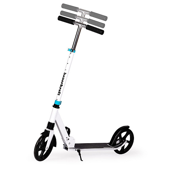 Sulankstomas baltas miesto paspirtukas 95–105 cm