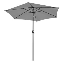 Składany parasol w kolorze szarym, o regulowanej długości 210 cm