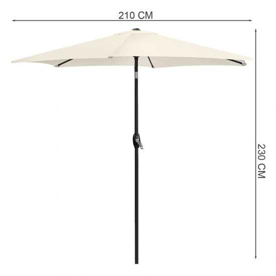 Sulankstomas smėlio spalvos skėtis 210 cm