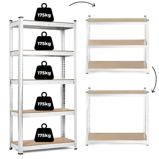 Sandėliavimo stelažas 180x90x40 cm Lentynos ModernHome