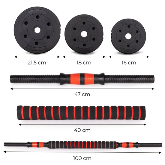 Reguliuojami hantelių rinkinis 2 vnt. po 15 kg